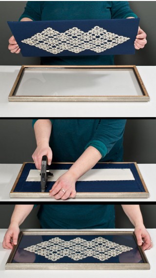 Framing a mounted textile